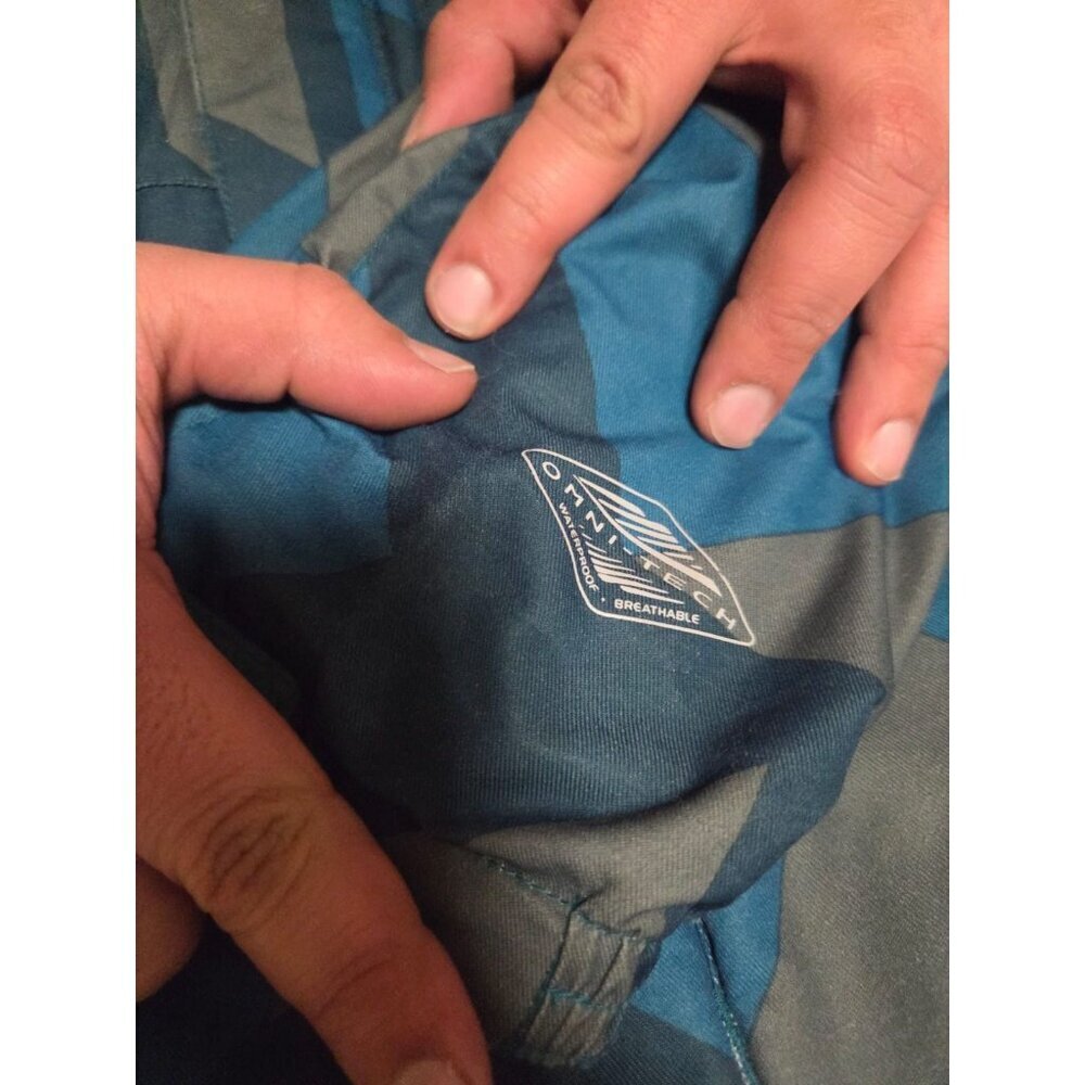 Columbia Youth Jacket Large (14/16) Blue Geometric Omni-Tech Interchange Shell - Picture 5 of 5